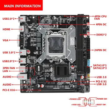 MASINIST B75 Emaplaat LGA1155 Toetada Intel Xeon I3 I7, I5 CPU Protsessor DDR3 Lauaarvuti Ram Mälu Testitud Terve X7-V124 189989
