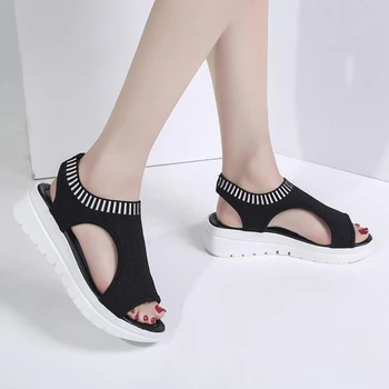 MHYONS Naiste Sandaalid 2019 Uus Mood Naiste Kingad Hingav Mugavuse Kõndides Kingad Daamid Suvel Platvorm Tõsta-Korter Sandaalid