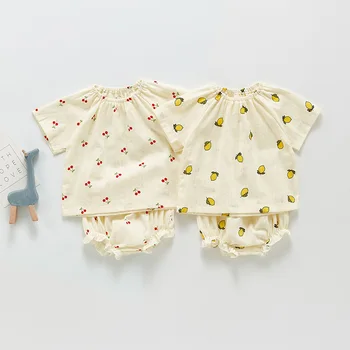 MILANCEL 2021 Beebi Bodysuits Lemon Print Väikelapse Ühes Tükis Imiku Kirss Jumpsuits Vastsündinu Riided 108872
