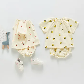 MILANCEL 2021 Beebi Bodysuits Lemon Print Väikelapse Ühes Tükis Imiku Kirss Jumpsuits Vastsündinu Riided