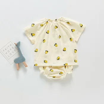 MILANCEL 2021 Beebi Bodysuits Lemon Print Väikelapse Ühes Tükis Imiku Kirss Jumpsuits Vastsündinu Riided