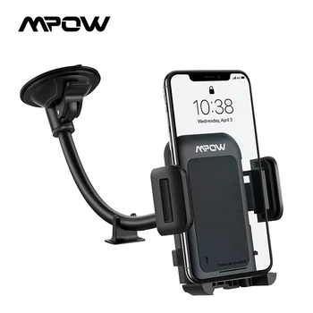MOPW CA033 Auto Esiklaas Telefon Mount Pikk Arm, Touch-to-Release Telefoni Hoidiku, Telefoni Hoidja koos Pestav Äraveo Alus