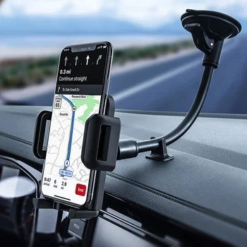 MOPW CA033 Auto Esiklaas Telefon Mount Pikk Arm, Touch-to-Release Telefoni Hoidiku, Telefoni Hoidja koos Pestav Äraveo Alus