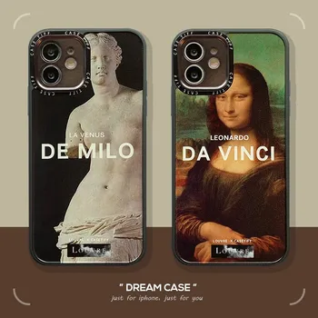 Maailma naftavarude maali Mona Lisa soft Case For iPhone 11 12 Pro Max mini 7 8 Plus XR X XS MAX se silikoon telefoni Kate fundas capa 24800