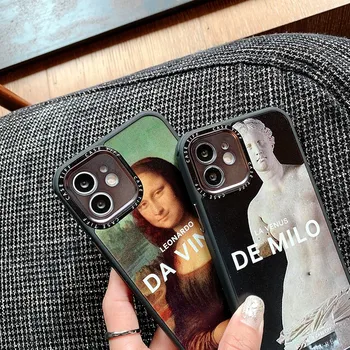 Maailma naftavarude maali Mona Lisa soft Case For iPhone 11 12 Pro Max mini 7 8 Plus XR X XS MAX se silikoon telefoni Kate fundas capa