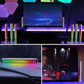 Maastur Rütmi Kerge USB LED Valgus Heli Kontrolli Muusika Atmosfääri Valgust RGB Värviline Toru Energia-Säästmise Lamp Ümbritseva Valguse