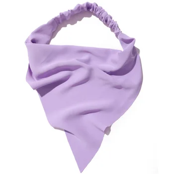 Macaron kummipaelaga elastse peapaela uus stiil headscarf tahked värvi naiste kolmnurk sall tarvikud
