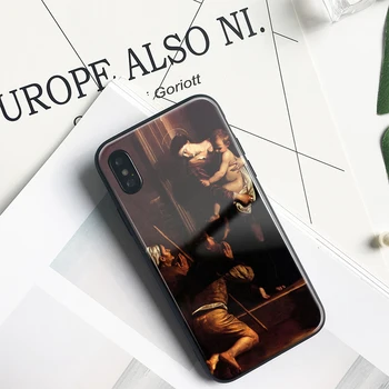Madonna di Loreto Caravaggio Karastatud Klaasi Pehmest Silikoonist Telefon Case For iPhone SE 6s 7 8 Plus X-XR, XS 11 Pro Max Katab Kest