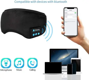 Magada Kõrvaklapid Bluetooth Silmade Mask Traadita Bluetooth-Muusika Reisi-Vabad Magab Mask koos Sisseehitatud Kõlarid, Mikrofon