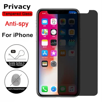 Magic Privacy Screen Protector For iPone X-XR, XS Max Anti-Spy 9H Karastatud Klaas iPhone 5 6 S SE 7 8 Plus