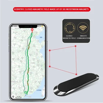 Magnet Auto Telefoni Hoidik Armatuurlaual Mini Riba Kuju Seista IPhone13 12 X Xiaomi Samsung Metallist Magnetiga GPS Car Mount Seina 184071