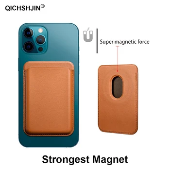 Magnet Nahast Telefon Case For iPhone 12 Pro Max 12 Mini Magnetiga Ohutu Rahakoti Juhul Seista Toetab Juhtmeta Laadija Kate Kaardi Hoida