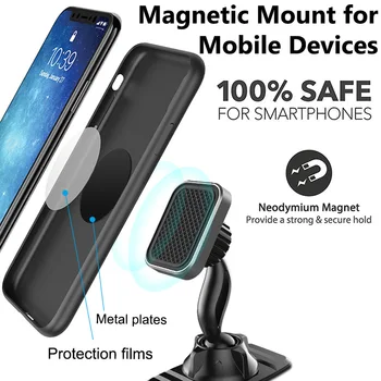 Magnet Telefoni Omanik Topelt 360 Kraadi GPS Tugev 3M Adhesive Mount iPhone 11 Pro Max Armatuurlaua Universaalne Alustest Omanik