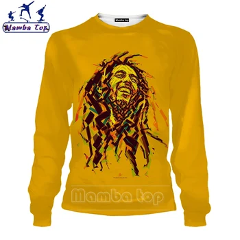 Mamba top 3D Uusim Rock-Laulja Bob Marley Dressipluus Sügisel Pikad Varrukad Meeste Topp Umbrohi O Kaela Meeste Rõivad Naiste Spordirõivad 13294