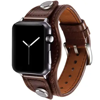 Mansett Käevõru Apple watch seeria 6 esiliistu 44mm 40mm Nahast watchband iWatch 42mm/38mm vöö correas rihma seeria SE 5 4 3