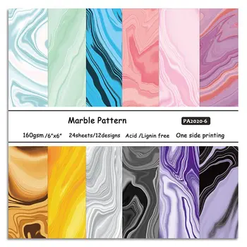 Marmor pattern Scrapbooking paberi pakk 24 lehed käsitöö käsitöö-paber käsitöö Taust pad 0432