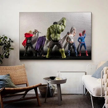 Marvel Lõuend Plakatid ja Pildid Avengers Filmi Hulk Superheros Selles, Wc Thor Canvas Poster Seina Art Home Decor elutuba
