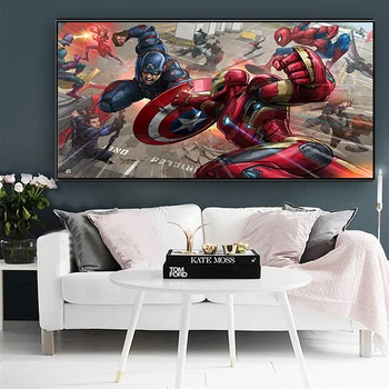 Marvel Plakat Superkangelane Avengers Koomiksid Lõuendile Maali Moodsa Kunsti Seina Prindi Lapse Tuba Iron Man Magamistuba Pilt Decor 45940
