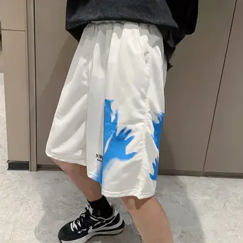 Meeste Casual Liiga lühikesed Püksid 2021 Mood Trükitud Hip-Hop lühikesed Püksid korea Streetwear Meeste lühikesed Püksid 164703