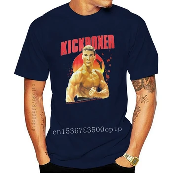 Meeste Kultus Jean-Claude Van Damme Kickboxer Movie Print T-särk Puuvillane Kõrge Kvaliteediga