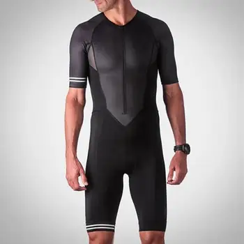 Meeste Lühikesed Varrukad Triatloni Kolme Sobiks Spandex Musta Värviga Bike UV-kindel, Kiire Kuiva vett hülgav