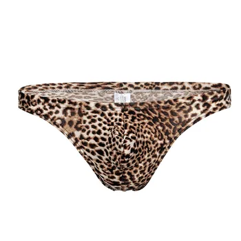 Meeste Püksikud Madala Talje Seksikas Aluspesu Leopard-Print Aluspüksid G-Srting Thong Hingav Aluspüksid, Pluss Suurus Püksikud Jockstrap