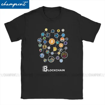 Meeste T-Särk Blockchain BitCoin Litecoin Sulin Ethereum Cryptocurrency Tees Dogecoin Btc Kaupleja T-Särk Trükitud Rõivad