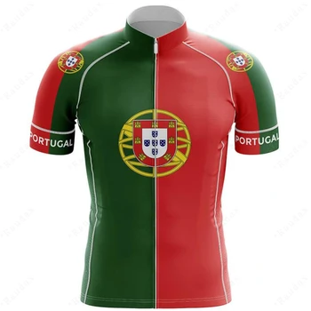 Meeste riided 2021 Uus meeskond Portugali Lipu Jalgrattasõit riided suvel Lühikesed varrukad Bike Riided Ropa Ciclismo MTB Riided Sportwear