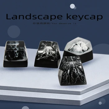 Mehaanilise Klaviatuuri Keycap Käsitsi valmistatud Vaik Keycap Mikro-Maastiku Risti-telje Keycap Cherry MX