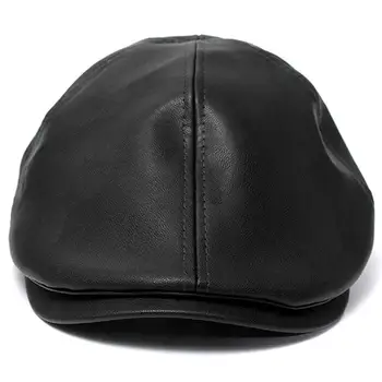 Mehed Naiste Faux Nahast Jõudis Cap Newsboy Müts Müts Cabbie Gatsby Korter Golf Müts Unisex täiskasvanud Baretid moe aksessuaar 2021