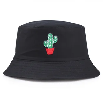 Mehed Naiste Hip-Hop Vabaaja Päike ühise Põllumajanduspoliitika 1TK Beach Lahe Kaktus Ring Mütsid Armas Cactus Trükkimine Unisex Puuvillane Pehme Kalamees Müts
