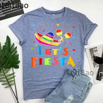 Mehhiko Kaktus Cinco De Mayo Naiste T-särgid, Hip-Hop Cartoon Graafika Streetwear Uudsus Lahe Tshirt Naljakas Lühikese Varrukaga T-Särk