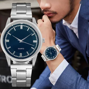 Mehi Vaadata Fashion Sports Business Casual Roostevabast Terasest Võre Vöö Watch Lihtne Dial Quartz Watch Mens Kellad Reloj Hombre