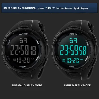 Mehi Vaadata HONHX Luksus Digitaalne LED Watch Kuupäev Sport Väljas Elektroonilise Vaadata Meeste Vabaaja Veekindlad Käekellad Masculino