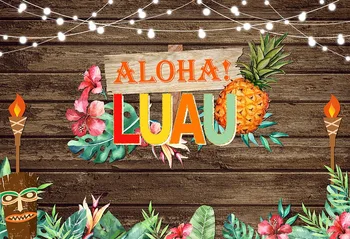 Mehofond Fotograafia Taust Puit Aloha Luau Pool Suve Sünnipäev Ananassi-Õie Lilli Baby Shower, Foto Stuudio Taustaks