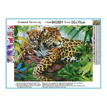 Meian leopard Loomade täis square diamond 5D DIY Diamond art 3D Diamond maali Kit ristpistes diamond mosaiik foto home decor
