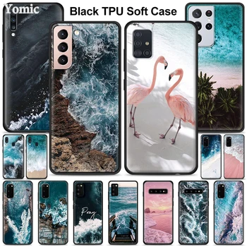 Mere Lained Rist Ookeani Case For Samsung Galaxy S21 Ultra A51 A71 A52 A72 5G S20 FE A50 A70 A41 A30 A31 A21s Must Kate Telefon
