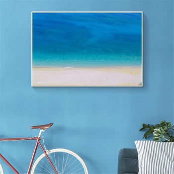 Mere Rand Plakat Laine maalimislõuend Pilte elutuba Seascape Maastiku Ookeani Prindi Home Office Vannituba Decor 5391