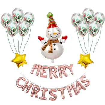 Merry Christmas Kiri Alumiinium Foolium Õhupallid Jõulukaunistused Xmas Lumememm Partei Asjade Decor Kodus Isiku Teenetemärgid