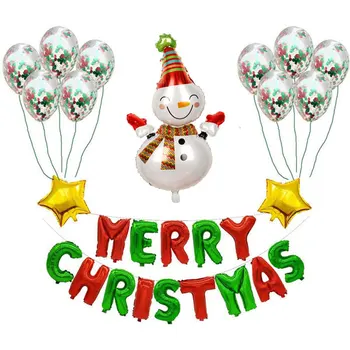 Merry Christmas Kiri Alumiinium Foolium Õhupallid Jõulukaunistused Xmas Lumememm Partei Asjade Decor Kodus Isiku Teenetemärgid