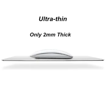 Metallist Aluminum Mouse Pad Matt Sile Magic Ultra Õhuke Topelt Pool Hiire Matt Kvaliteetne Veekindel Mousepad Tarvikud 2021