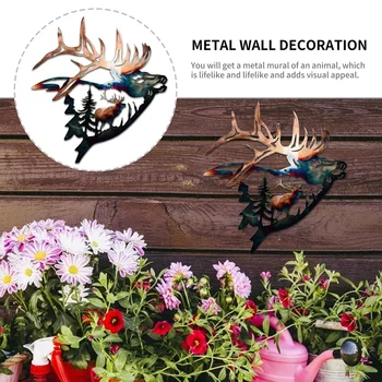 Metallist Sarv Hirv Kolju Ornament Seina Riputamise Decor Kodus Decor Aed Loomade Siluetid Elutuba Decor Kaunistused