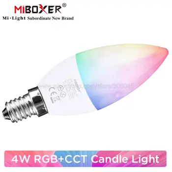MiBoxer FUT108 4W E14 RGB+CCT LED Küünal Kerge AC 220V 110V Täielik Värvi Smart Pirn WiFi Remote Alexa Google ' i Kodu hääljuhtimine 141720