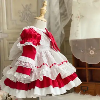 Miayii Beebi Riided Hispaania Vintage Lolita Türgi Pall Kleit Pits Vibu Sünnipäeva Lihavõtted Printsess Kleit Tüdrukute Y3756
