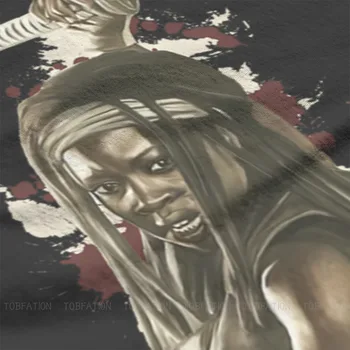 Michonne O Kaela TShirt Kõndides Surnud Rick Glenn Daryl Õudus TV koomiksiraamat Puhtast Puuvillast Klassikaline T-Särk Mehe Riided