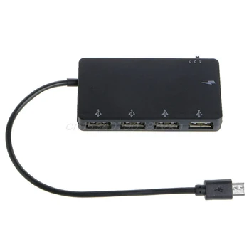 Micro-USB OTG 4-Port Hub Power Adapteriga Kaabel Nutitelefoni Tablett 125168
