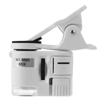 Mikroskoobi 60X Telefon Digital Microscope Kaamera koos LED-Valgus Telefon Universal Mobile Suurendusklaasi Läätsed Macro Zoom Kaamera Klamber