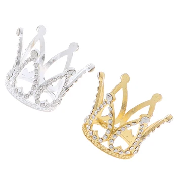 Mini Crown Princess Torukübar Crystal Pearl Tiara Laste Juuste Kaunistused Pulmi, Sünnipäeva Kook Dekoreerimiseks Vahendid