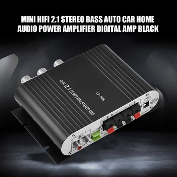 Mini Hi-Fi Stereo Võimendi Jaoks LVPIN 12V 200W MP3 autoraadio Heli Võimendi LP-838 2.1 AHELS Maja Super Bass