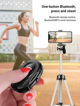Mini Kaasaskantav Bluetooth Kaugjuhtimispult Kaamera Traadita Selfie Katiku Juhtida IPhone/Android Teha Fotosid Ja Videoid, Hands-Free